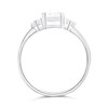 Silver Oval Cubic Zirconia  Ring - F6092 Alternative Image