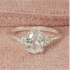 Silver Oval Cubic Zirconia  Ring - F6092 Alternative Image