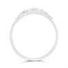 Silver Mixed Cut Cubic Zirconia Wishbone Ring - F6094 Alternative Image