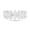 Silver Marquise Cubic Zirconia Graduated Ring - F6098 Alternative Image