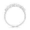 Silver Marquise Cubic Zirconia Graduated Ring - F6098 Alternative Image
