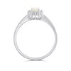 Silver Opal And Diamond Halo Ring - F6118 Alternative Image