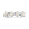 Silver Four Stone Opal And Diamond Ring - F6119 Alternative Image
