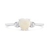 Silver Opal Heart And Diamond Ring - F6120 Alternative Image
