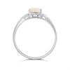 Silver Opal Heart And Diamond Ring - F6120 Alternative Image