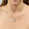 Fiorelli Silver Blue Crystal Infinity Necklace - F66171 Alternative Image
