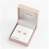 Disney Minnie Mouse Sterling Silver Rose Gold Plated CZ Bow Studs - F67126 Alternative Image