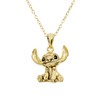 Disney Sterling Silver Lilo And Stitch Gold Plated Necklace - F67127 Alternative Image