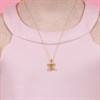 Disney Sterling Silver Lilo And Stitch Gold Plated Necklace - F67127 Alternative Image