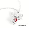 Disney Silver Stitch Enamel Heart Necklace - F67169 Alternative Image