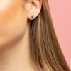 E906315RAUGL.PH Disney Silver Princess Green CZ Stud Earrings - F67179 Alternative Image