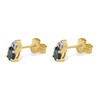 9ct Gold Oval Sapphire And Diamond Stud Earrings - 6mm - G0321 Alternative Image