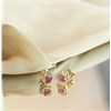 9ct Gold Ruby And Diamond Heart Stud Earrings - 7mm - G0325 Alternative Image