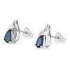 9ct White Gold Sapphire And Diamond Stud Earrings - 10mm - G0327 Alternative Image