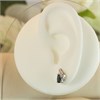 9ct White Gold Sapphire And Diamond Stud Earrings - 10mm - G0327 Alternative Image