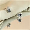 9ct White Gold Sapphire And Diamond Stud Earrings - 10mm - G0327 Alternative Image
