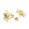 9ct Gold Blue Topaz Flower Stud Earrings - 10mm - G04102 Alternative Image