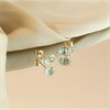 9ct Gold Blue Topaz Oval Stud Earrings - 10mm - G04104 Alternative Image