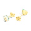 9ct Gold Blue Topaz Heart Stud Earrings - 5mm - G04105 Alternative Image