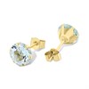 9ct Gold Blue Topaz Stud Earrings - 6mm - G04107 Alternative Image