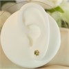 9ct Gold Emerald Flower Stud Earrings - 6mm - G04109 Alternative Image