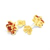 9ct Gold Garnet Cluster Stud Earrings - 6mm - G04117 Alternative Image
