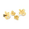 9ct Gold Sapphire Flower Earrings - G04143 Alternative Image