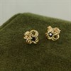 9ct Gold Sapphire Flower Earrings - G04143 Alternative Image