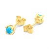 9ct Gold Turquoise Stud Earrings - 3mm - G04146 Alternative Image