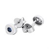 9ct White Gold 4MM Sapphire Rubover Stud Earrings - G04148 Alternative Image