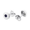 9ct White Gold 5MM Sapphire Rubover Stud Earrings - G04151 Alternative Image