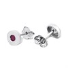 9ct White Gold 5MM Ruby Rubover Stud Earrings - G04152 Alternative Image