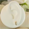 9ct Gold Two Colour Wave Stud Earrings - 10mm - G0464 Alternative Image