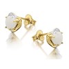 9ct Gold Opal And Diamond Heart Stud Earrings - G0465 Alternative Image