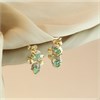 9ct Gold Emerald And Diamond Stud Earrings - G0469 Alternative Image