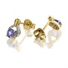 9ct Gold Tanzanite And Diamond Stud Earrings - G0471 Alternative Image