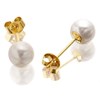 9ct Gold Japanese Akoya Cultured Pearl Stud Earrings - 5-5.5mm - G0477 Alternative Image