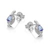 9ct White Gold Tanzanite And Diamond Stud Earrings - 9mm - G0482 Alternative Image