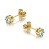 9ct Gold Blue Topaz Stud Earrings - 5mm - G0491 Alternative Image