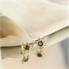9ct Gold Amethyst Flower Stud Earrings - 10mm - G0495 Alternative Image