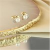 9ct Freshwater Pearl And Diamond Heart Stud Earrings - G0693 Alternative Image