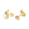 9ct Freshwater Pearl And Diamond Stud Earrings - G0695 Alternative Image