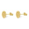 9ct Gold Hammered Effect Round Stud Earrings - 8mm - G0831 Alternative Image