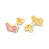 9ct Gold Butterfly Stud Earrings - G0856 Alternative Image