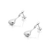 9ct White Gold Drop Earrings - 22mm drop - G1443 Alternative Image