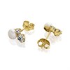 9ct Gold Cultured Freshwater Pearl And Cubic Zirconia Stud Earrings - G1494 Alternative Image