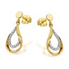 9ct Gold Cubic Zirconia Twist Drop Earrings - 18mm drop - G1520 Alternative Image