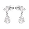 9ct White Gold Cubic Zirconia Drop Earrings - 15mm drop - G1529 Alternative Image