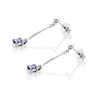 9ct White Gold Tanzanite And Diamond Drop Earrings - 6pts per pair - G1843 Alternative Image