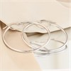 9ct White Gold Hoop Earrings - G2001 Alternative Image